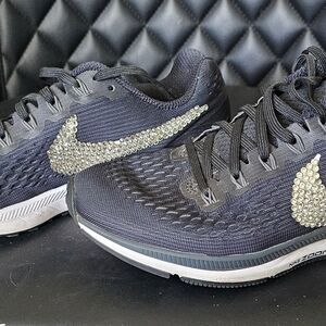 Nike Black and Silver Sneakers